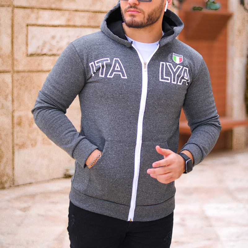 سویشرت مردانه ITALYA مدل Arashk (زغالی)