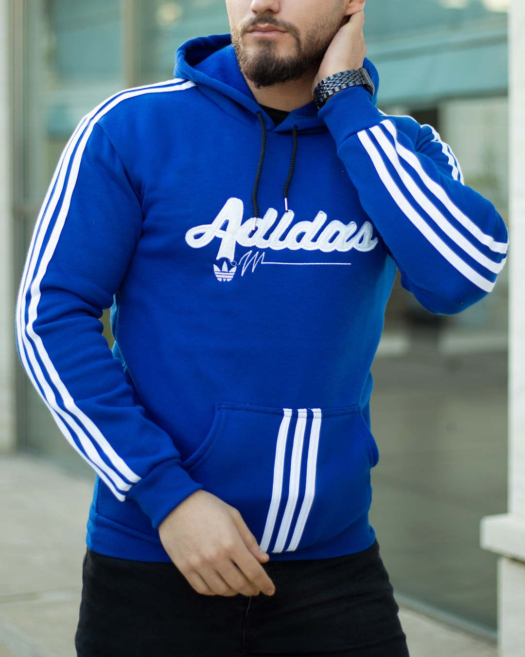 هودی مردانه Adidas مدل Modhim (آبی)