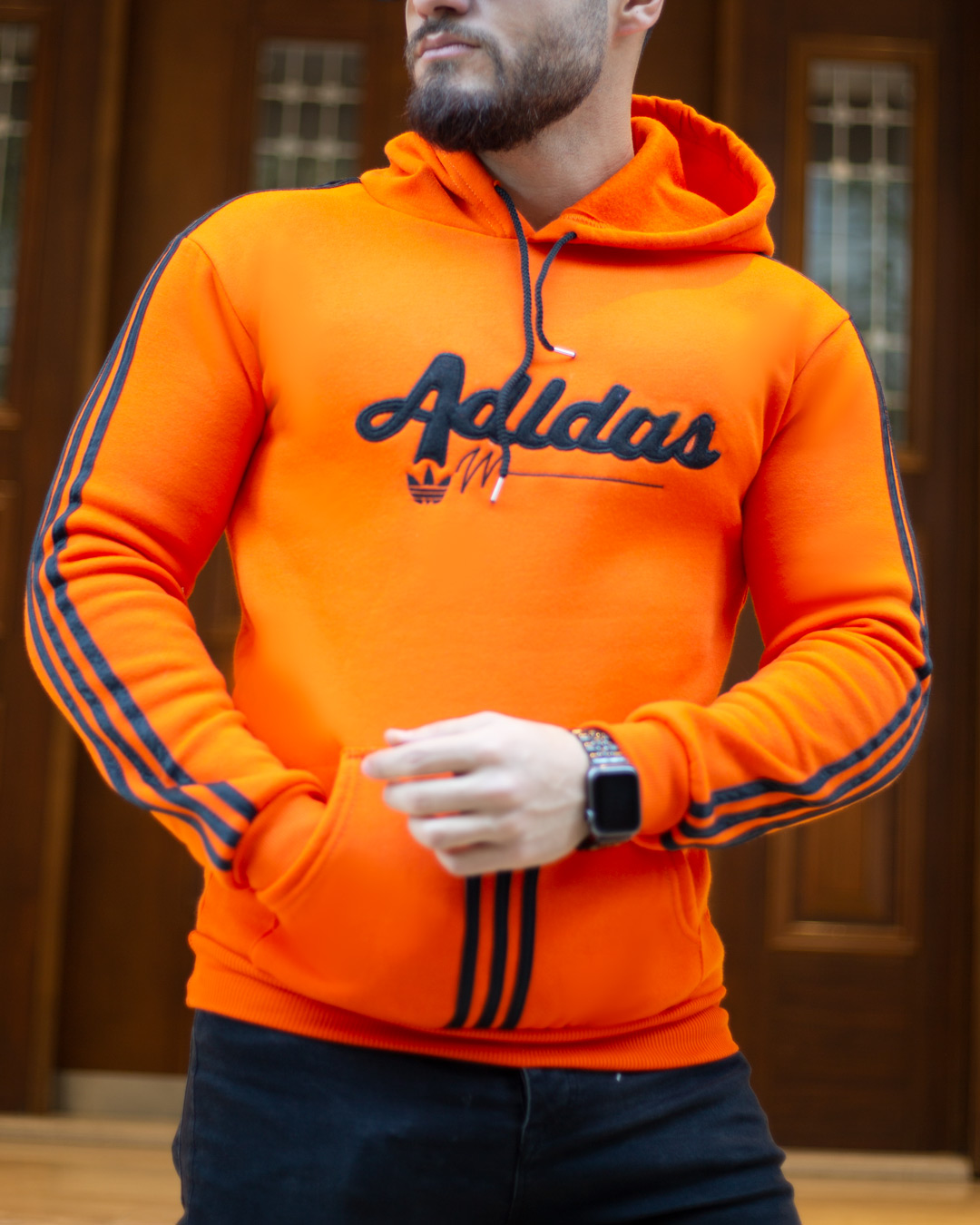 هودی مردانه Adidas مدل Modhim (نارنجی)
